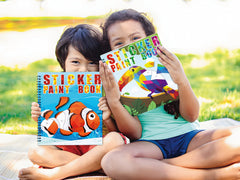 90shine sticker book rabbit rainbow motif promotes precision and creative play