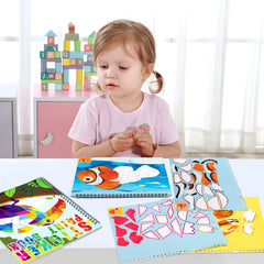 90shine sticker book toucan rainbow design supports color recognition and imaginative play