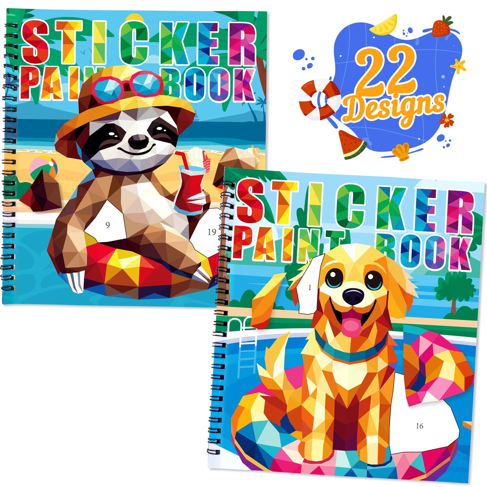 90shine summer sticker book cover designed for kids ages 4-8.