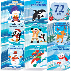 90shine winter coloring books cover, ideal for gift bags and holiday party favors