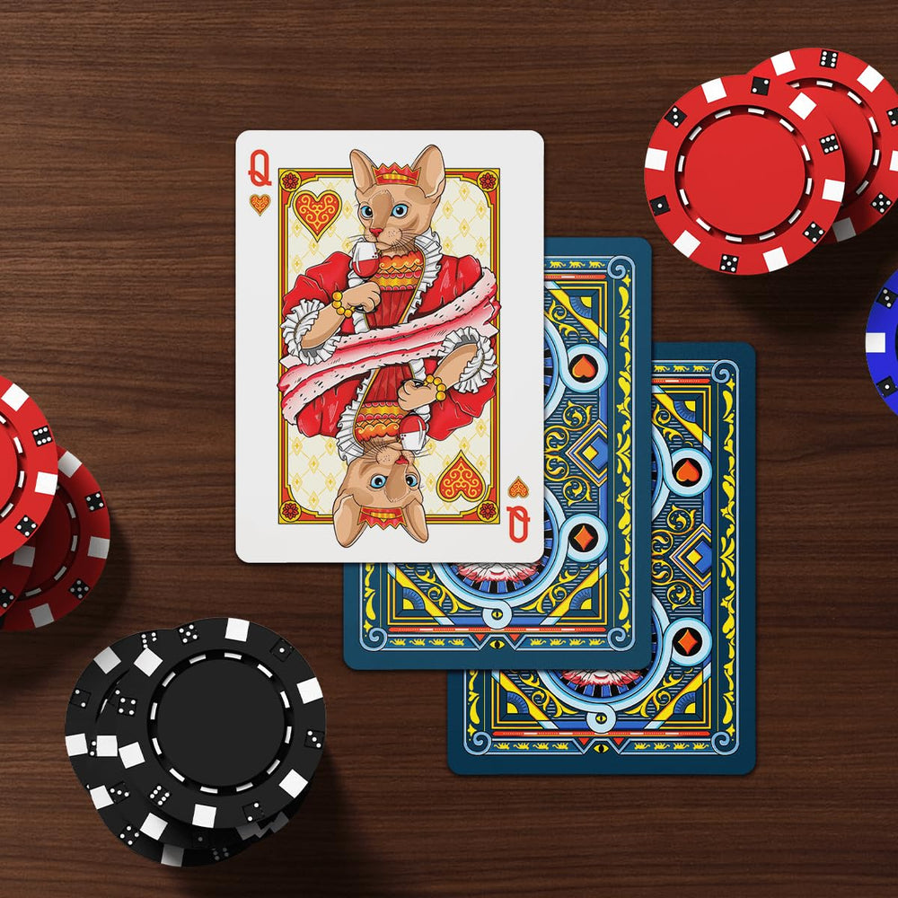 Packaged 99FOX Noblific cats playing cards, ideal for gifts and gatherings