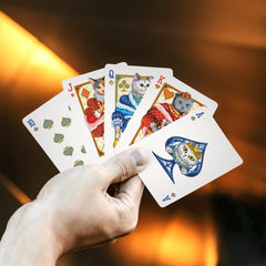 54-card deck with jokers features artistically themed cats for adults and teens