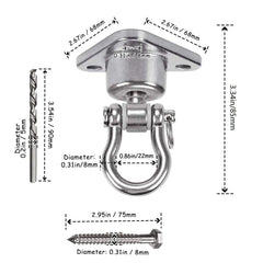 9M suspension hanger suitable for yoga hammocks, swings, and gym rigs.