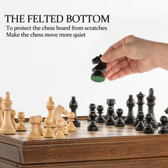 A&A cushioned drawer lining protects pieces during storage.