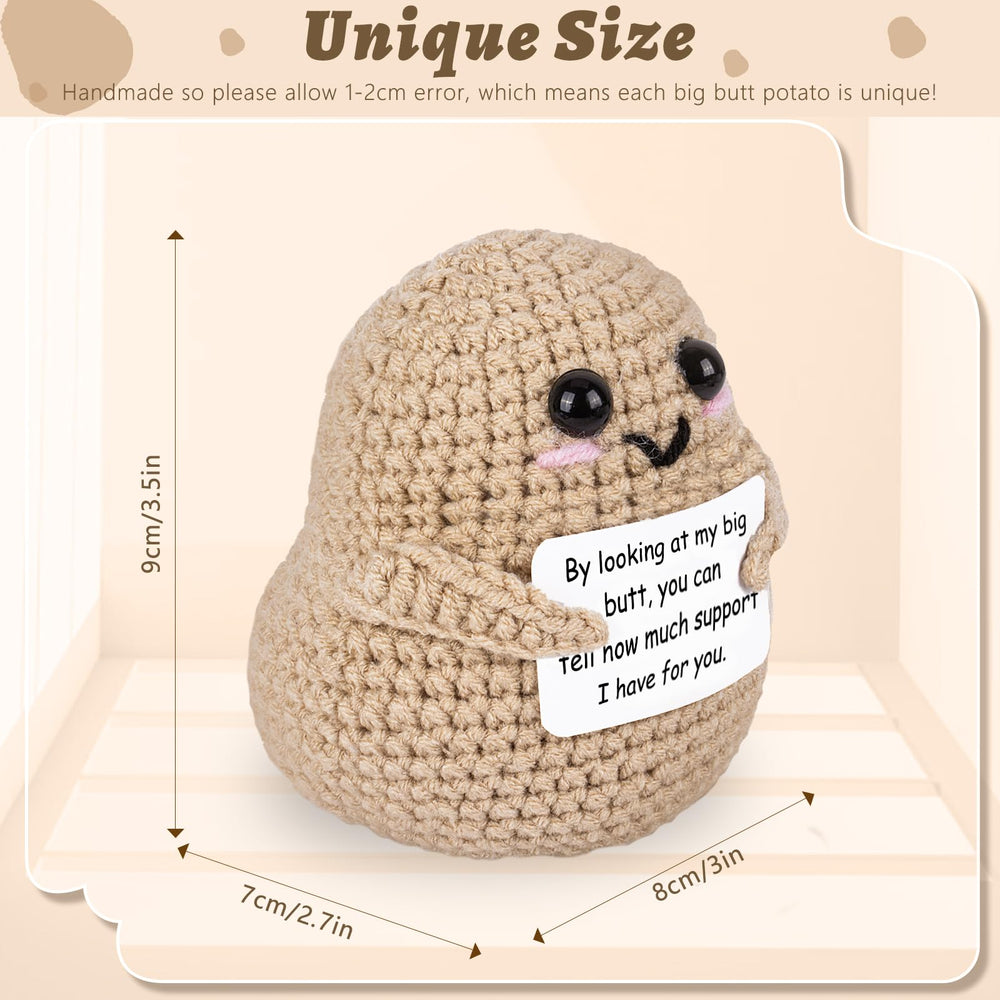 A AIFAMY crochet potato handcrafted texture highlights warmth and handmade quality.