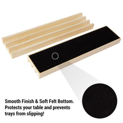 A Whole Lot Of Happy domino tray three rows showing clear visibility