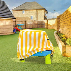Aacabo water-table-cover-easy-on-off design allows quick setup indoors or outdoors.
