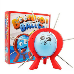 AALFA Balloon Blast stand and red frame in a family game setup, ready for rounds