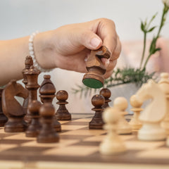 A&A pine box with walnut and maple inlay blends elegance and durability.