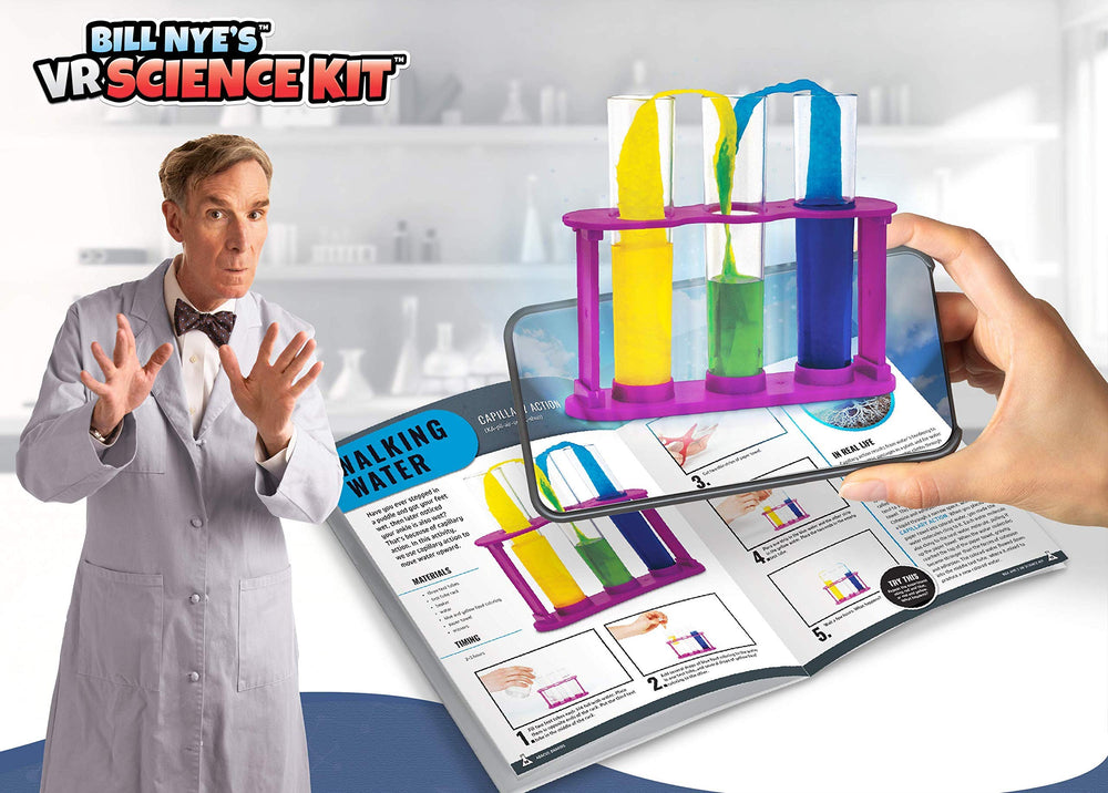 Abacus Brands Bill Nye VR step-by-step videos image showcases guided investigations.