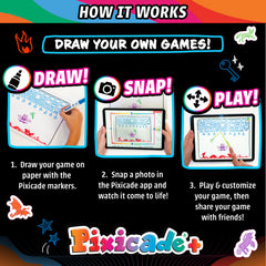 Abacus Pixicade+ sports and puzzle games designed with simple markers and photos.