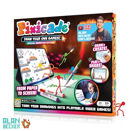 Abacus Pixicade Special Animation Edition draw-to-life scene shows drawings become interactive games.