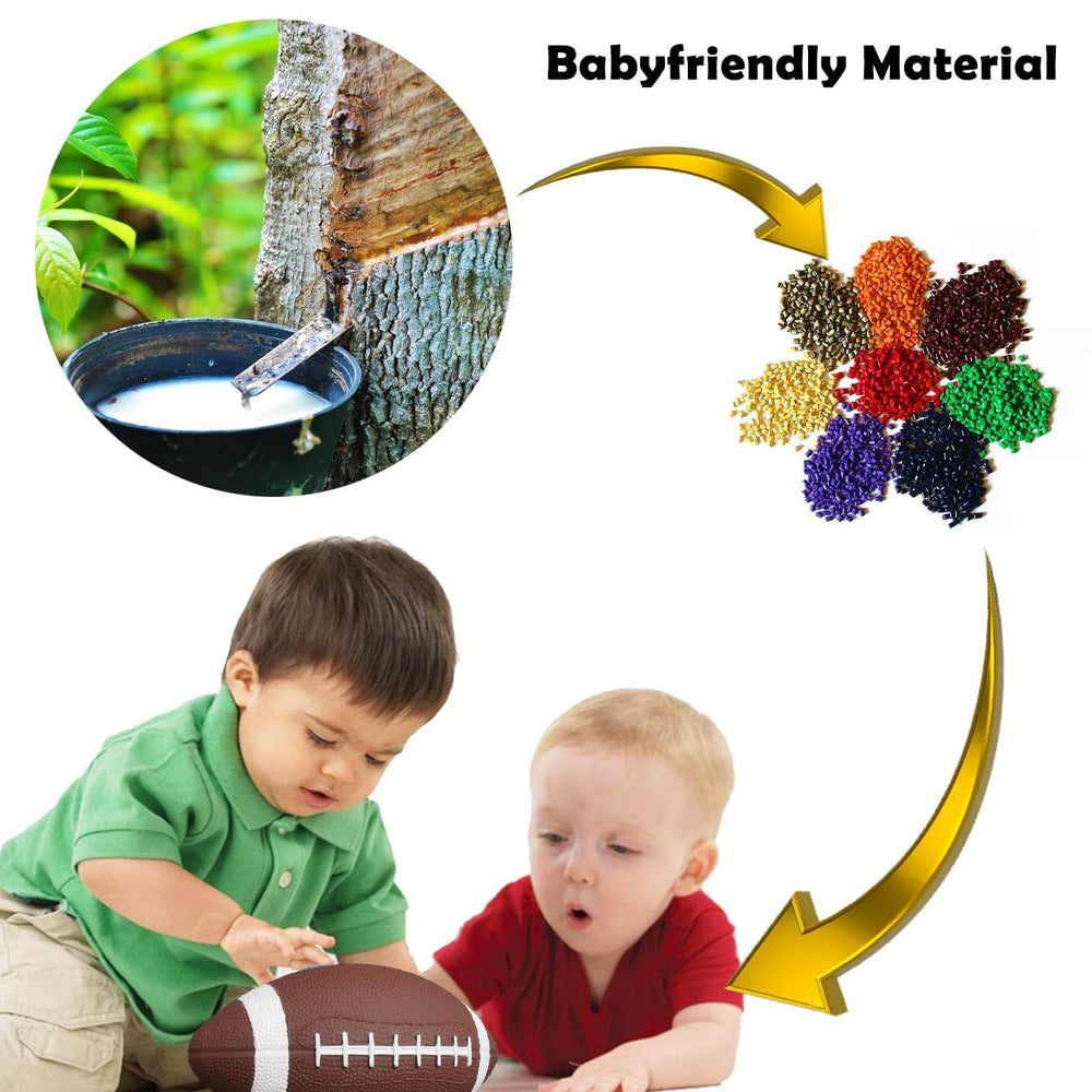 ABAJI Toy Football kids playing backyard with easy grip and bounce.