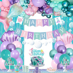 ABAOWO Mermaid balloons for a vibrant undersea birthday celebration