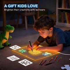 ABCOOL LED drawing board markers deliver vivid neon color bursts for doodling