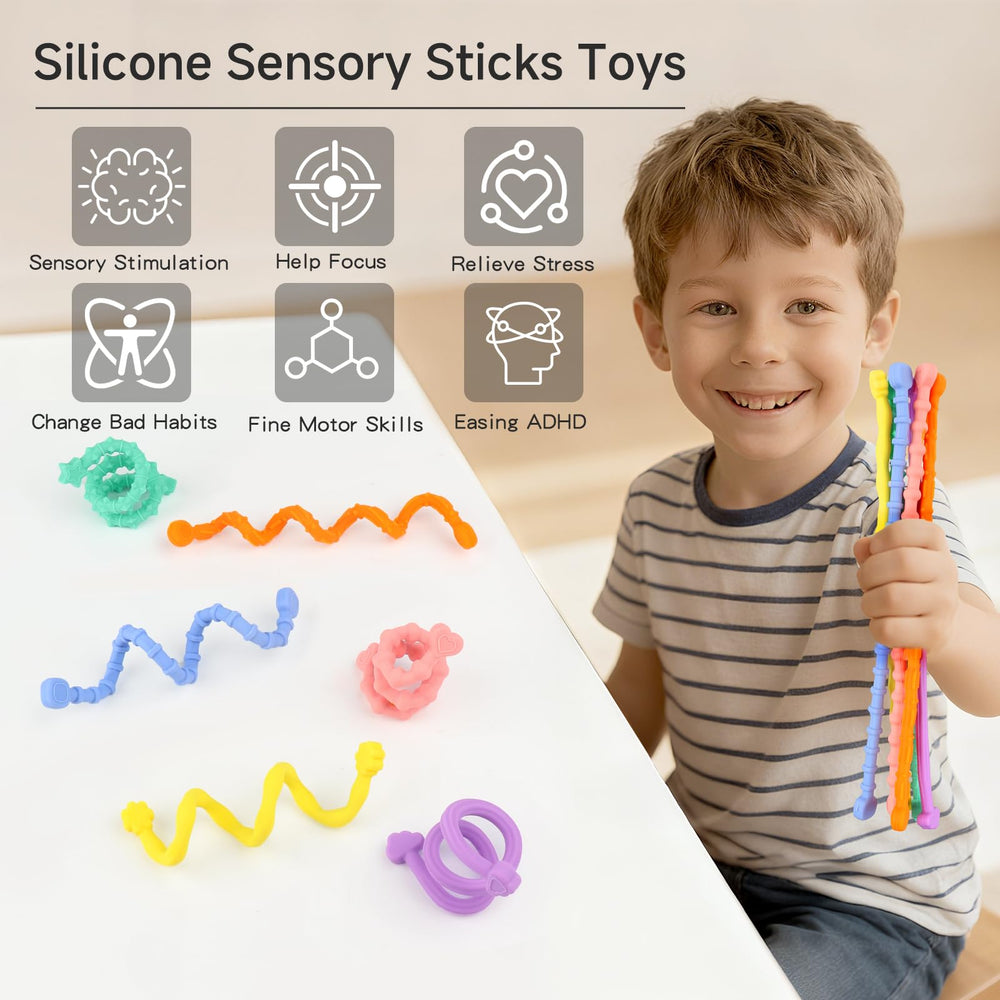 Abdkw fidget sticks twisted for stress relief during classroom activities.