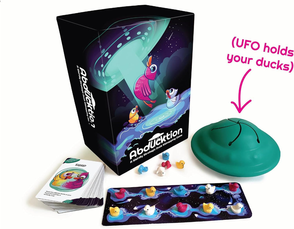 Abducktion 3d UFO piece adds tactile strategy to play.