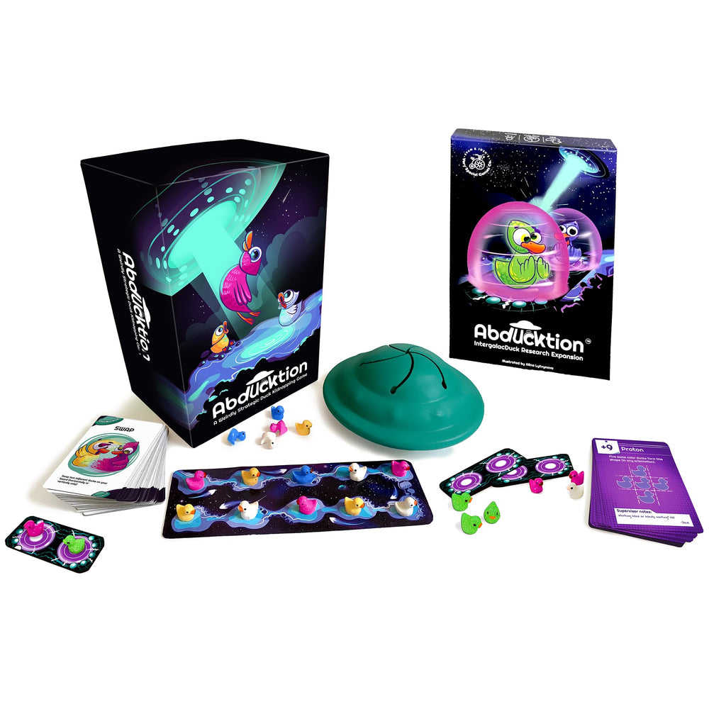 Abducktion bundle base box ready for quick, social game nights.