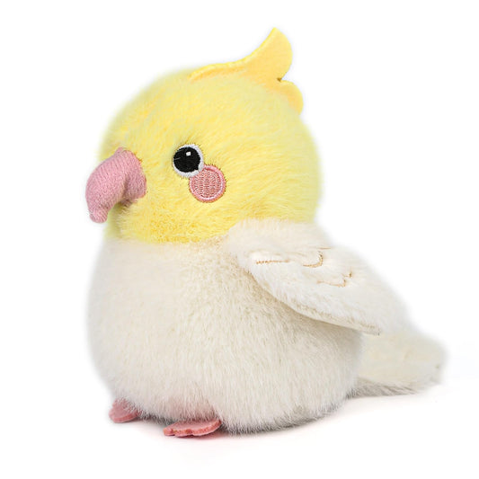 ABEARCAR Cockatiel plush front view, soft and friendly stuffed toy for kids.