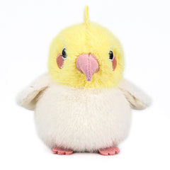 ABEARCAR Cockatiel plush side view, portable companion for bags and desks.