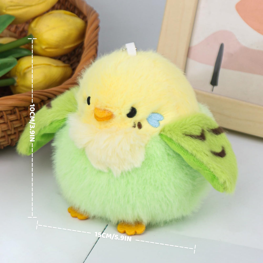 ABEARCAR parakeet plush with weighted base for stable sitting.