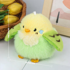 ABEARCAR parakeet plush with weighted base for stable sitting.