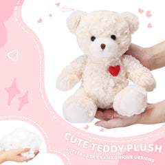 ABEARCAR Red Heart Teddy Bear vacuum packaging keeps it pristine and gift-ready.