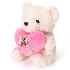 ABEARCAR pink heart teddy bear plush, a soft friend for kids and loved ones.