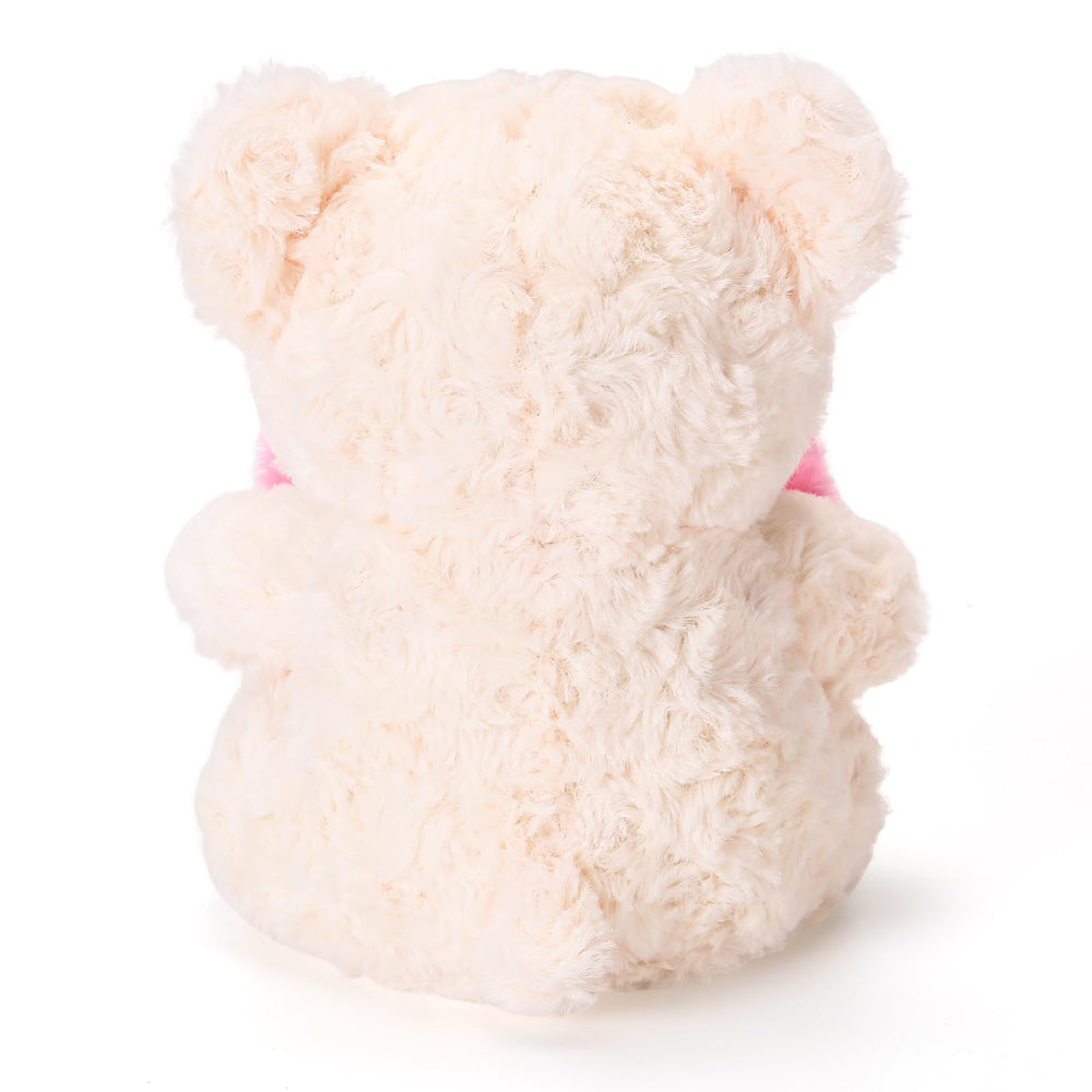 ABEARCAR valentine teddy bear with bow and roses, ideal for celebrations.