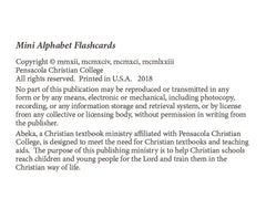 Abeka Mini Alphabet Flashcards dog card supports word-building through sounds.