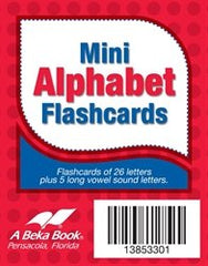 Abeka Mini Alphabet Flashcards ostrich card boosts letter-sound recognition.
