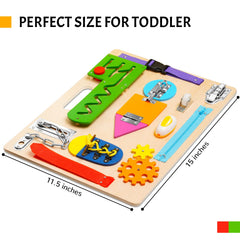 ABERLLS Busy Board zipper play encourages hand strength and coordination.