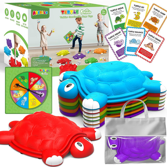 ABERLLS turtle colors stepping stones encourage balance and color recognition during play