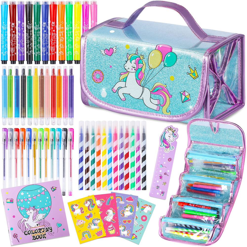 ABERLLS unicorn ruler and case keep supplies organized on the go