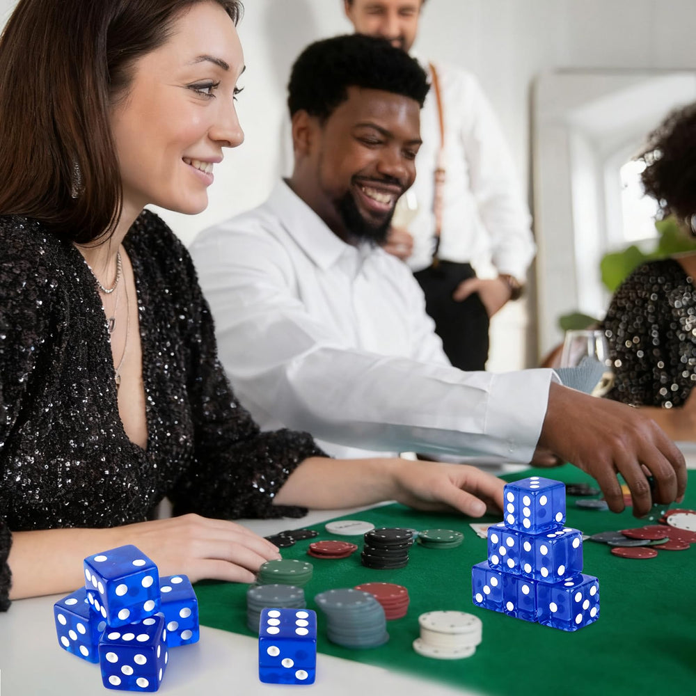 Abilat 12-piece blue translucent dice for shared gameplay