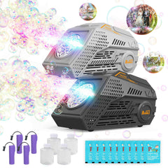Abincee bubble machine set overview for outdoor fun and parties.