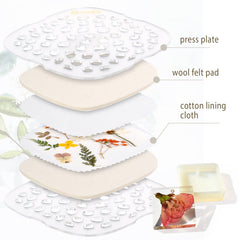 Aboofx durable-felt-pads ensure repeatable, reliable pressed results
