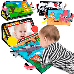 Aboosam baby mirror for tummy time with high-contrast visuals.