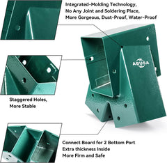ABUSA brackets with integrated-molding design for a solid frame.
