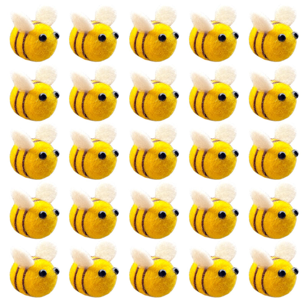 AcceLeah wool felt bumblebee craft ball pack ready for easy DIY decor.
