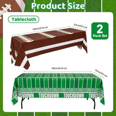 Accevo football pattern tablecloth adds sporty flair and eases cleanup