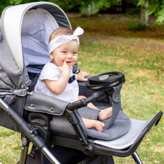 Accmor stroller steering wheel toy in hands, sparks imaginative play