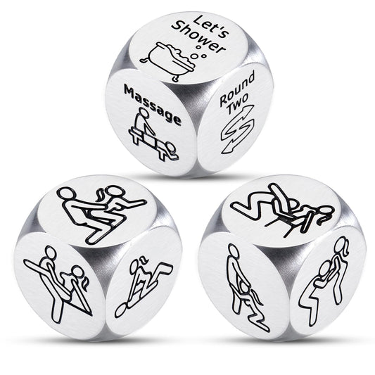ACCOLIAMBER Sex Dice front view shows compact design for date night ideas
