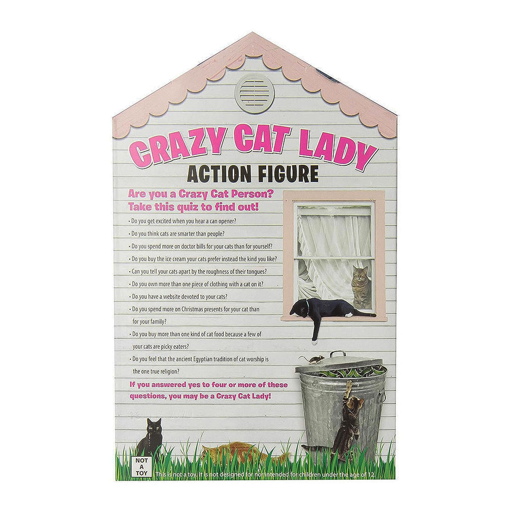 Accoutrements Crazy Cat Lady multicolored figure brightens any shelf.