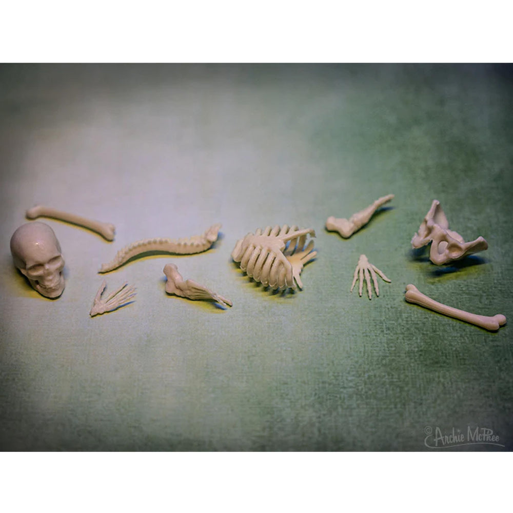 Accoutrements Itty Bitty Bones glow and illuminate pirate dioramas for spooky storytelling.