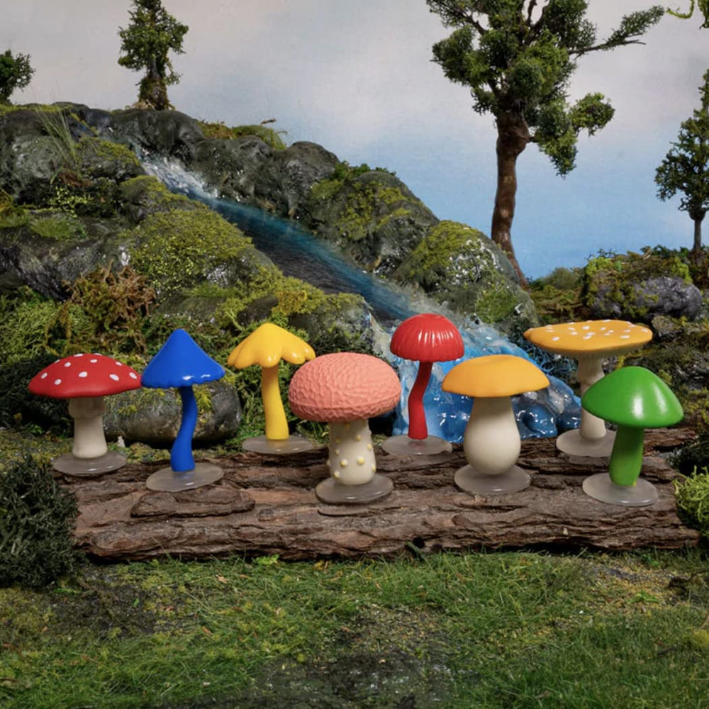 Accoutrements Mcphee individual mushroom with stand for tidy display.