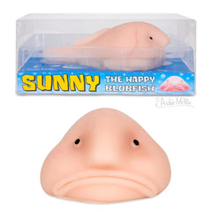 Accoutrements Sunny the Blobfish squishy toy for sensory fun and stress relief.