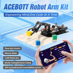 ACEBOTT arm gripper 260 open demonstrates wide grabbing range for objects.