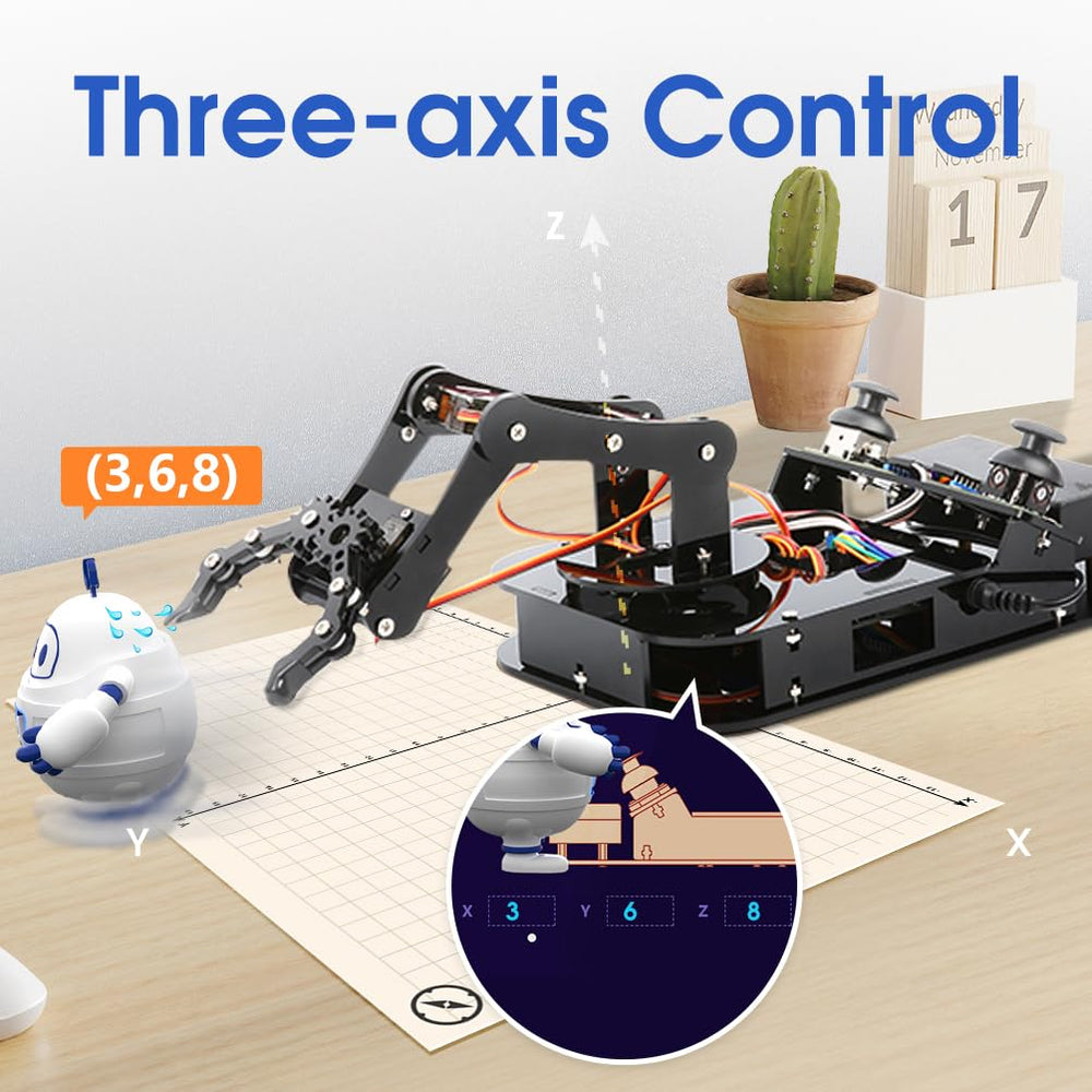 ACEBOTT base rotation 180 degrees allows multi-direction tasks.