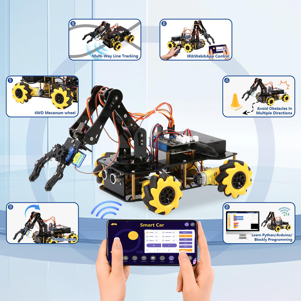 ACEBOTT ESP32 controller powers Arduino and Python projects.